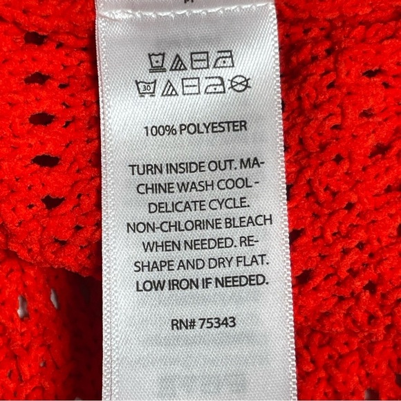 NWOT Nicole Miller Red Knit Short Sleeve Sweater Size 3XL - Picture 8 of 8